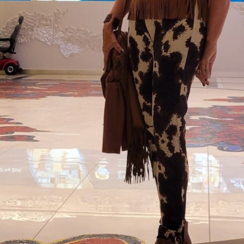 Double D Ranch Med cow print pants